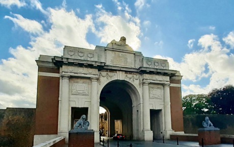 The Menin Gate Memorial in Ypres, Belgium