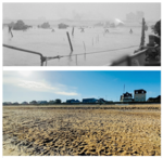 The "Cod" at Hermanville, Sword beach, then and now