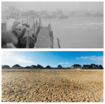 Sword beach from the LCI 519, then and now